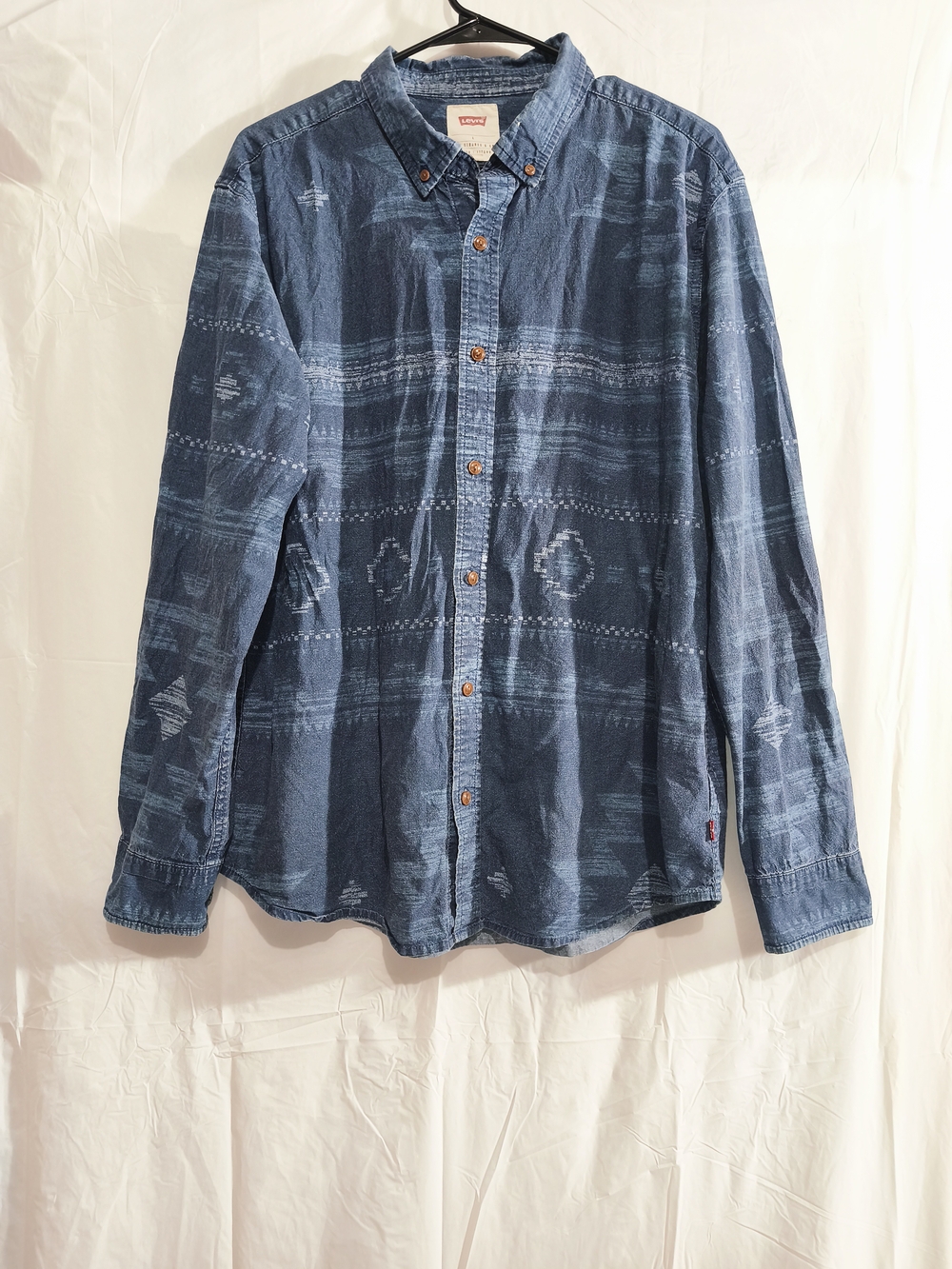 Levi's Indigo Patterned Button-Down Shirt
